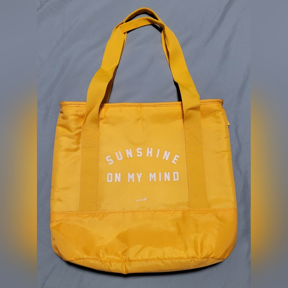 Yellow Insulated Cooler Tote Bag - Sunshine On My Mind - VS PINK